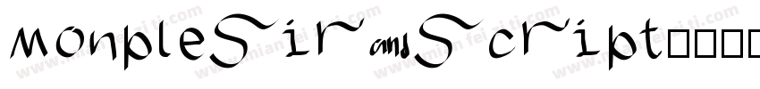 Monplesir script字体转换